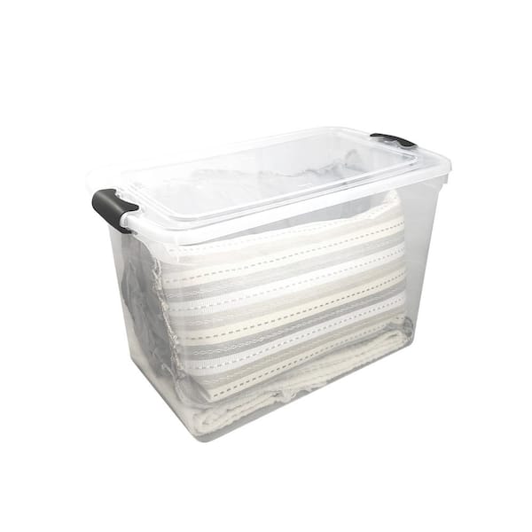 HOMZ 112 Quart Latching Plastic Storage Container, Extra Large, Clear (2  Pack), 1 Piece - Kroger