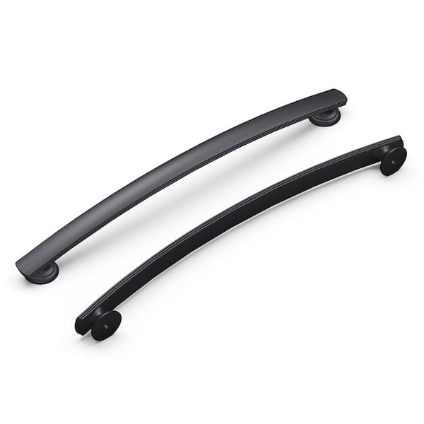 HICKORY HARDWARE American Diner 8-13/16 in. Modern Arch Cabinet Pull Matte Black Handle for Kitchen, Bathroom, Furniture (1 Pack)