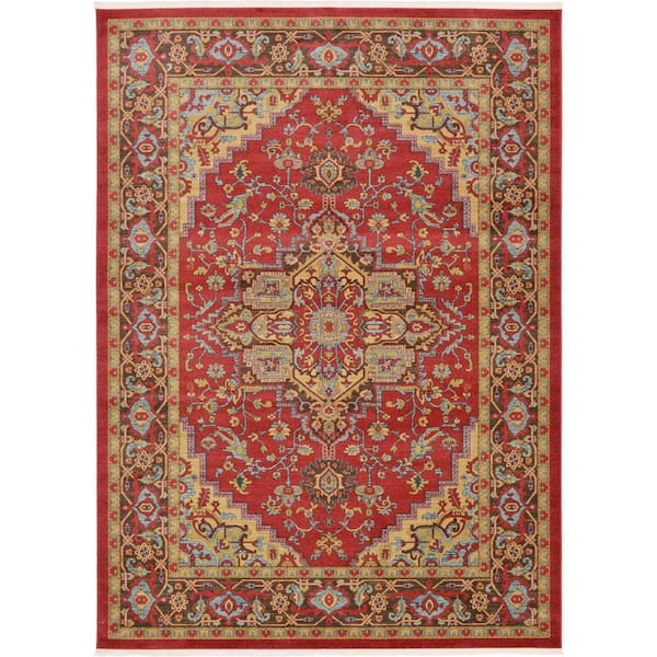 Unique Loom Sahand Ardashir Red 8' 2 x 11' 0 Area Rug