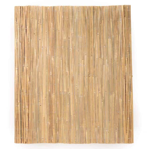 4 ft. x 13 ft. Natural Bamboo Slat Screening, Bamboo Screen Panel Roll for Balcony or As Wind and Sight Protection
