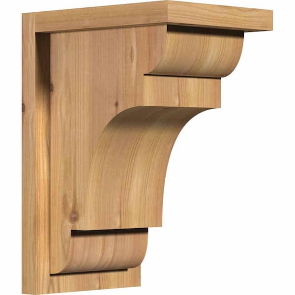 Ekena Millwork 7-1/2 in. x 10 in. x 14 in. New Brighton Smooth Western Red Cedar Corbel with Backplate