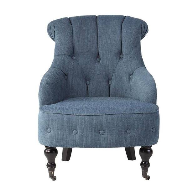 Unbranded Marley Peacock Linen Accent Chair