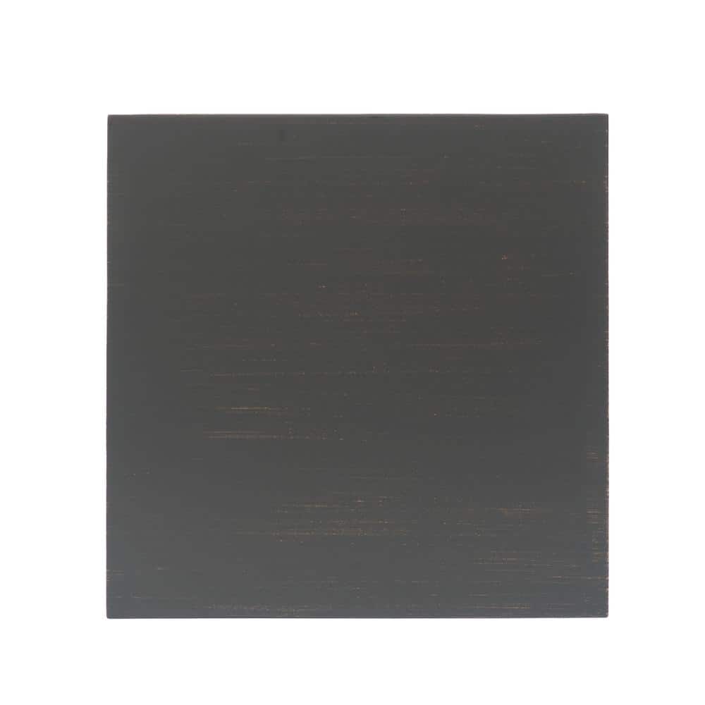 Brushed Brown Metal Outdoor Side Table and Tank Holder