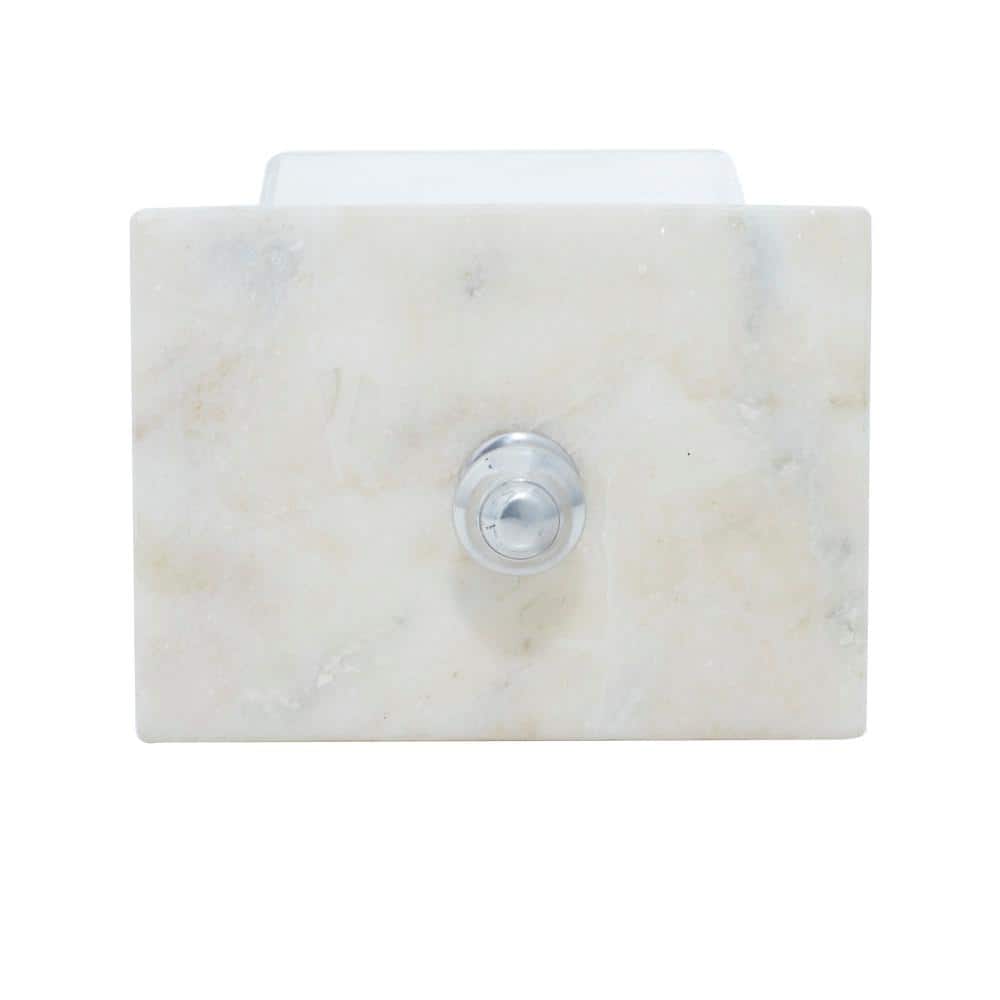 Gray Marble and Silver Metal Rectangular Jewelry Box
