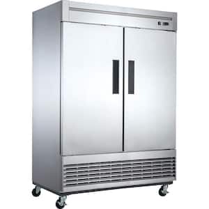 55in 47cu.ft. Commercial Auto-Defrost Upright 2 Door Refrigerator in Stainless Steel