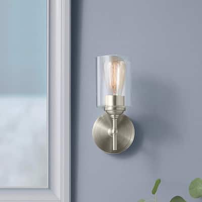 Ayelen 1-Light Brushed Nickel Indoor Wall Sconce, Modern Wall Light