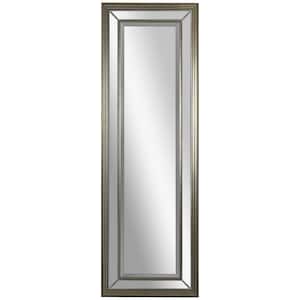 Modern Rectangle 20 in. W x 59 in. H PS Foaming Silver/Grey Full Length Wall Mirror MDF Frame