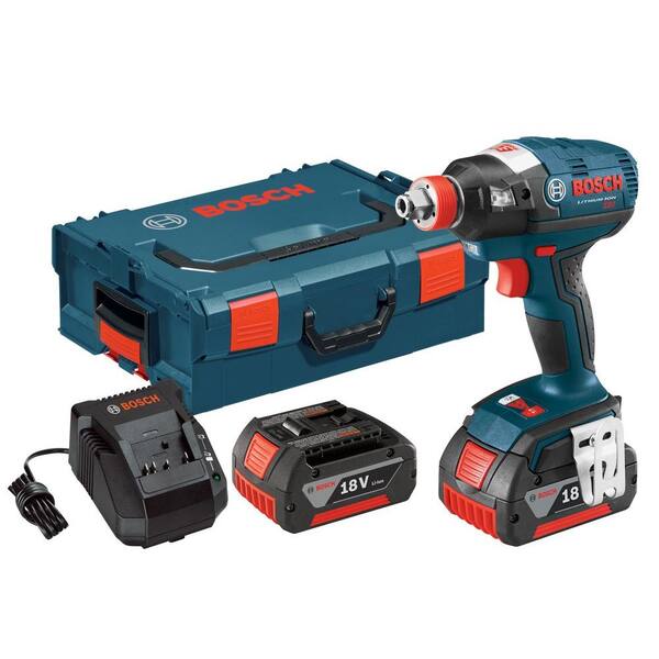 Bosch 18 Volt Lithium-Ion Cordless EC Brushless 1/4 in. Hex and 1/2 in. Square Drive Cordless Socket-Ready Impact Driver Kit