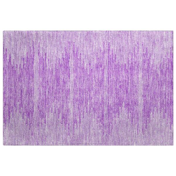 Dream Shag Premium Machine Washable Abstract ADS647 Lavender 2 ft. x 3 ft. Accent Rug