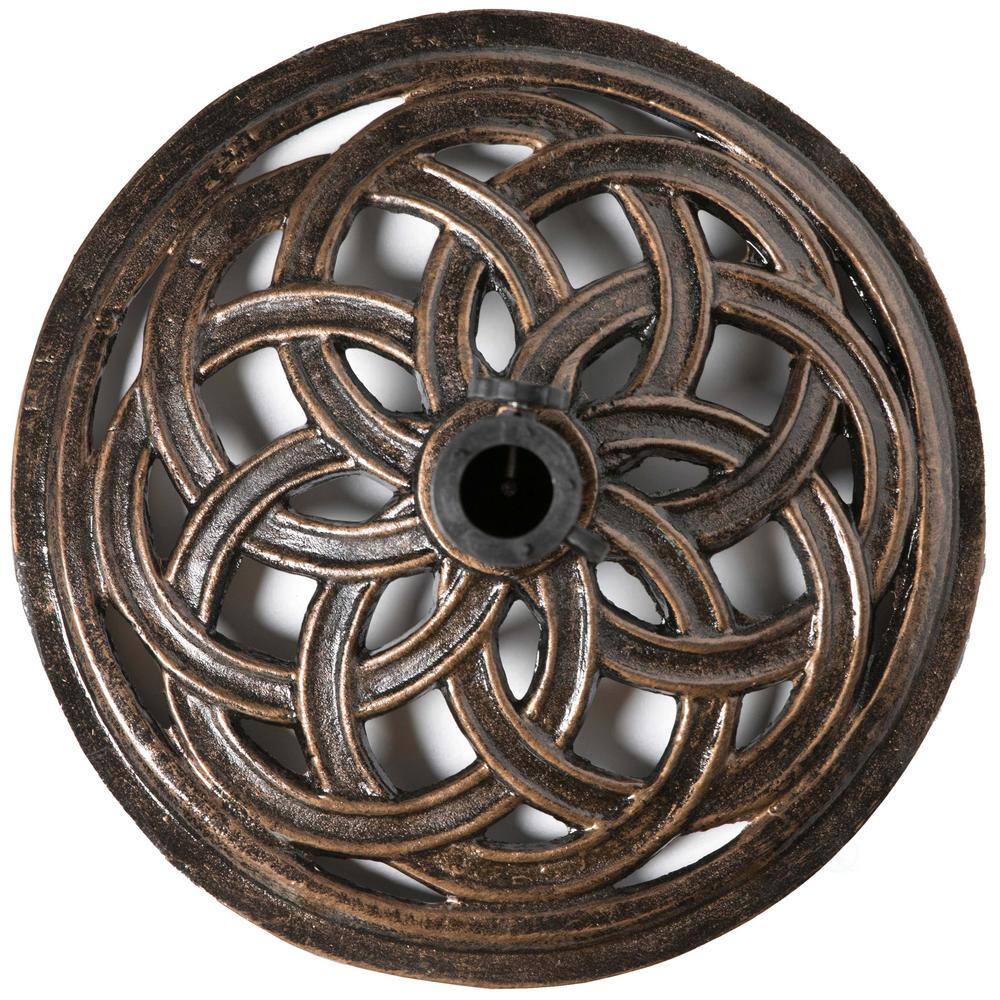 20 lb. Bronze Cast Iron Round Patio Umbrella Base Holder