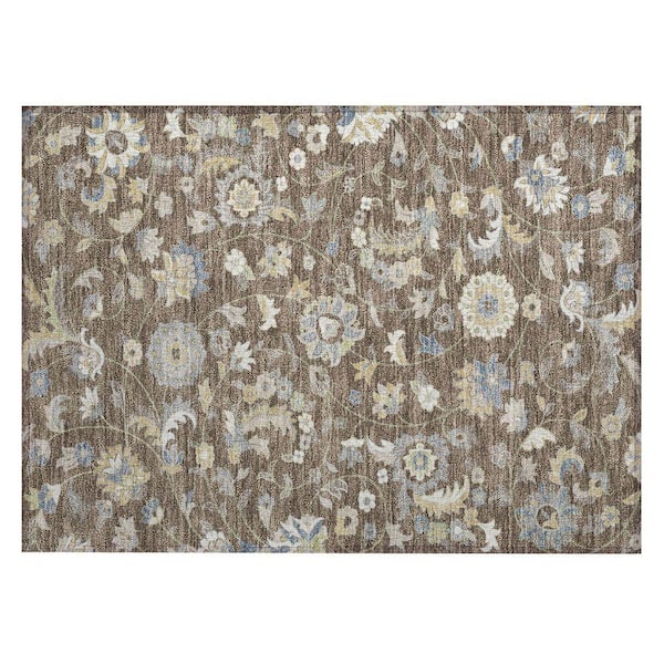 Chantille Machine Washable Indoor/Outdoor Abstract ACN1006 Chocolate 1 ft. 8 in. x 2 ft. 6 in. Area Rug