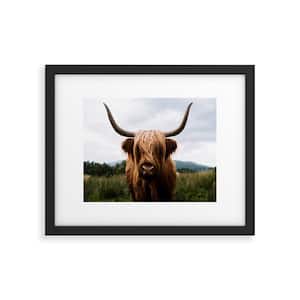 Scottish Highland Cattle By Michael Schauer Framed Animal Art Print Wall Art 18 in. x 24 in.