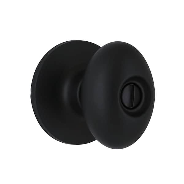 Beale Matte Black Privacy Bed/Bath Door Knob