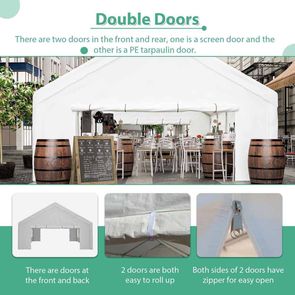 20x32 Ft White Heavy-Duty Outdoor Event Canopy Tent