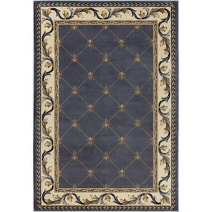 Victorian Blue 5 ft. x 8 ft. Area Rug