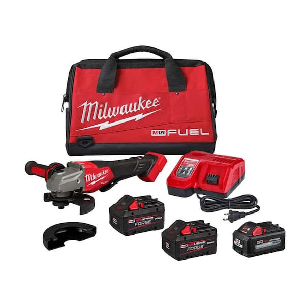 M18 FUEL 18-Volt Lith-Ion Cordless 4-1/2 in. /6 in. w/Paddle Switch, Two XC 8.0 Ah Battery, & One 6. 0Ah Battery