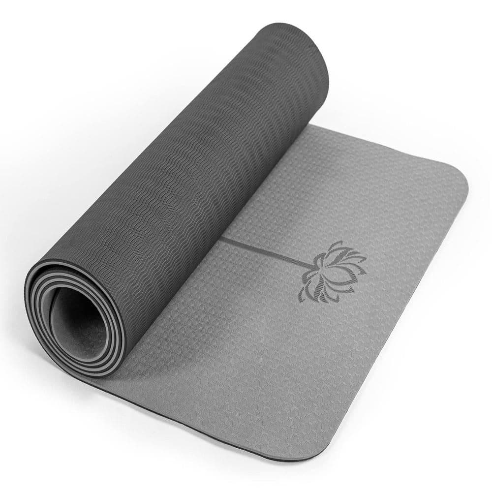 "72 in. x 24 in. TPE Yoga Mat, Gray, Double‑Sided Non‑Slip Anti‑Tear, 1/4"" Thick with Carry Sling & Bag (1‑Pack)" price history on PriceWatchPro