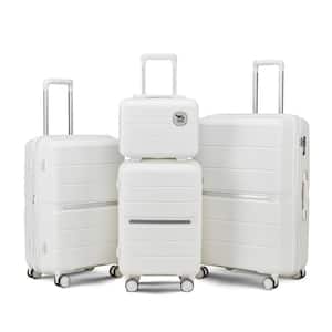 OLUMAT 4-Piece White-1 Security and Convenience Luggage Set FO-LS