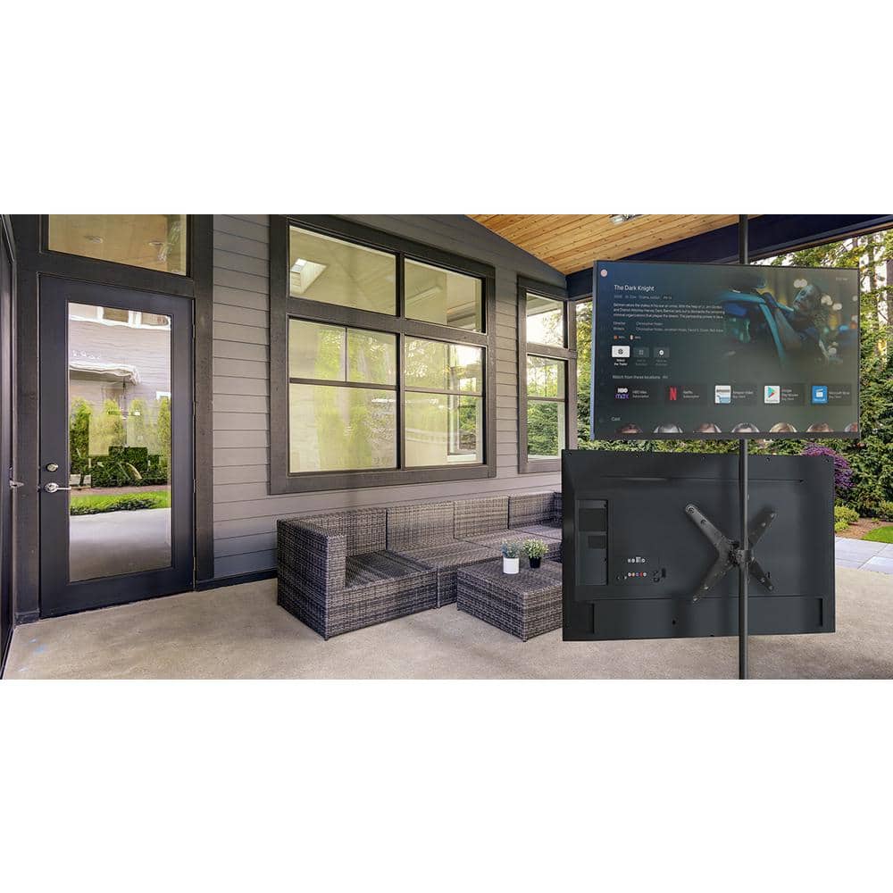 Mount-It! Full Motion Black Steel and Aluminum TV Pole Mount for 32" to 55" Screens