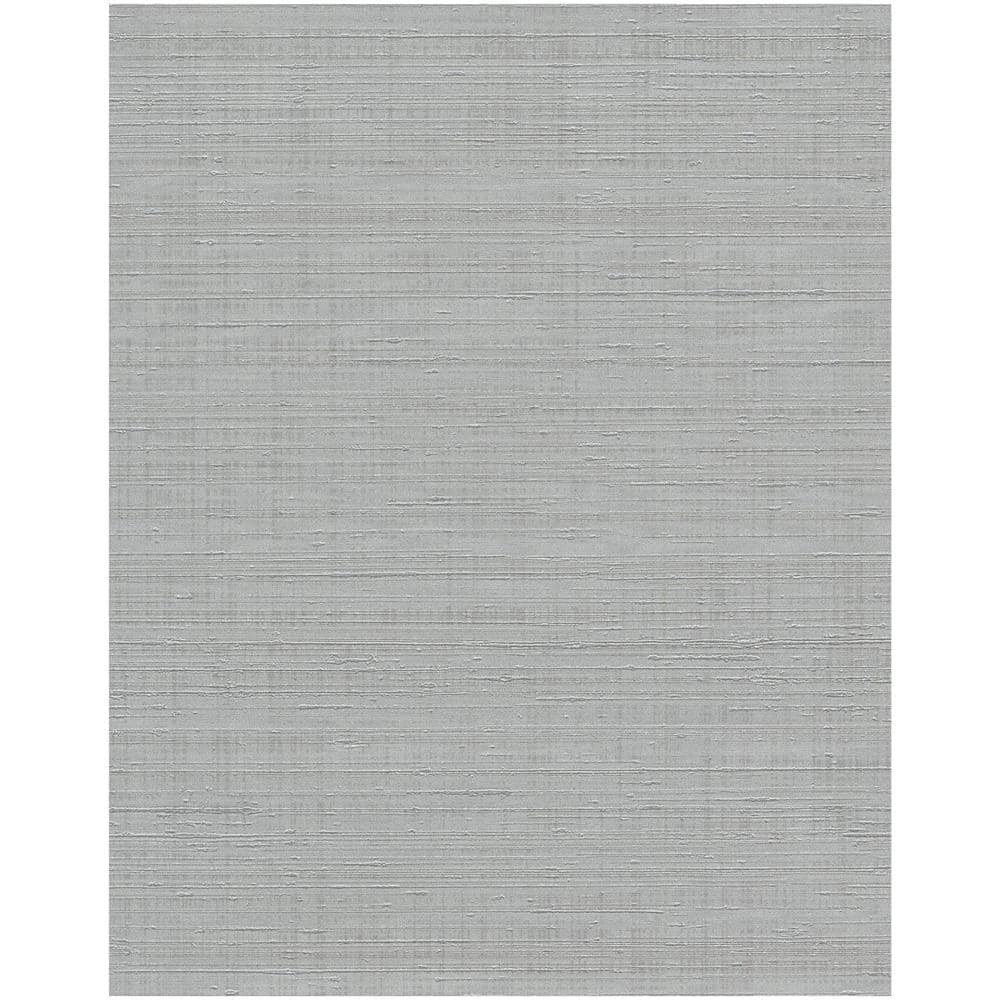Gray Spun Silk Non-Woven Vinyl Wallpaper Roll