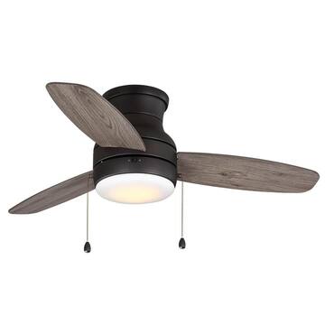 Ashby Park 52 in. White Color Changing Integrated LED Bronze Ceiling Fan with Light Kit and Remote Control