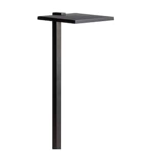 Low Voltage 8 in. Textured Black Hardwired 2700K Integrated LED Weather Resistant Shallow Shade Path Light