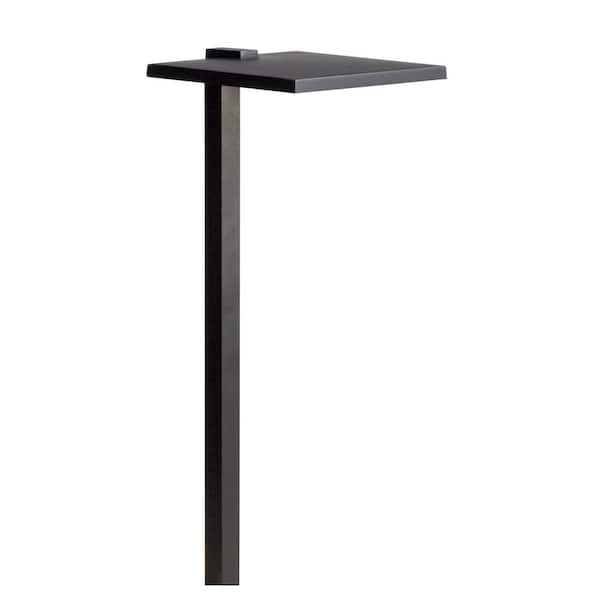 KICHLER Low Voltage 8 in. Textured Black Hardwired 2700K Integrated LED Weather Resistant Shallow Shade Path Light