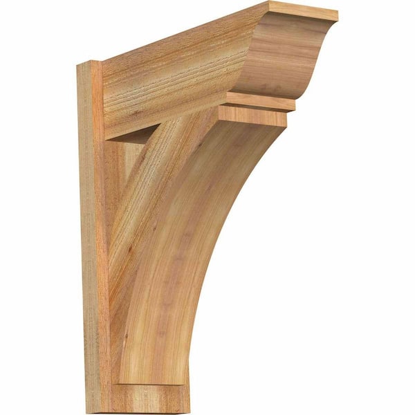 Ekena Millwork 8 in. x 26 in. x 22 in. Thorton Traditional Rough Sawn Western Red Cedar Outlooker