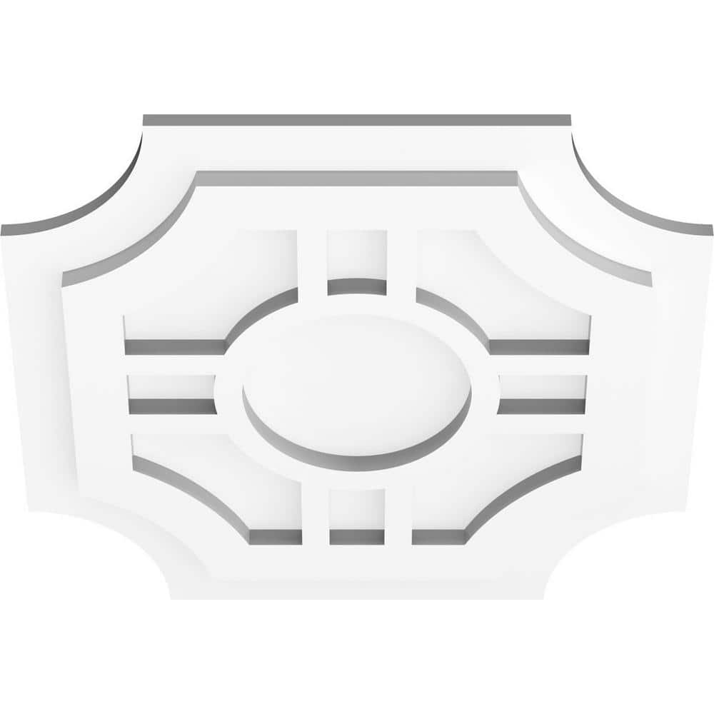 16" White PVC Contemporary Ceiling Medallion