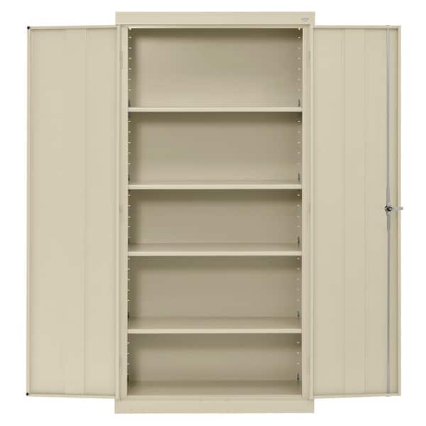Classic Series 36 in. W x 72 in. H x 24 in. D 24-Gauge 5-Shelf Steel Freestanding Garage Storage Cabinet in Putty