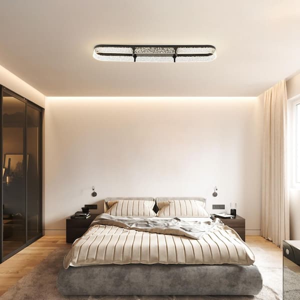 Genoci 43.31 in. 54-Watt Black Indoor Dimmable Integrated LED