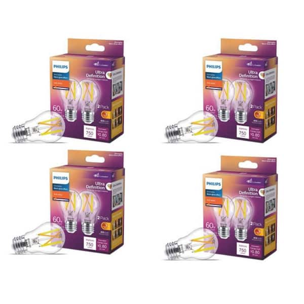 60-Watt Equivalent A15 Dimmable E26 LED Light Bulb Soft White 2700K (2-Pack)