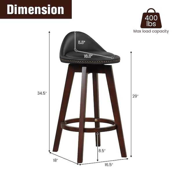 Max load discount swivel bar stool