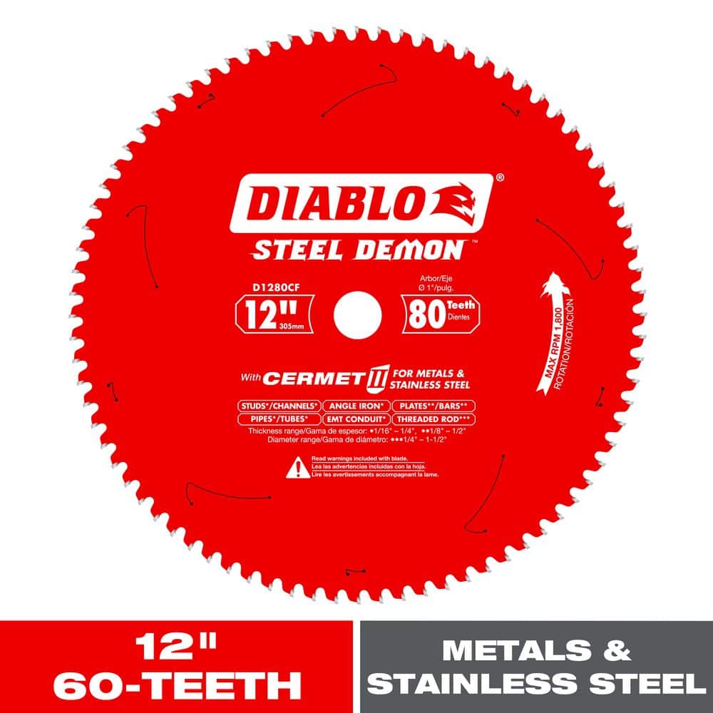 12in. x 60-Teeth Steel Demon Cermet II Saw Blade for Medium Metal price history on PriceWatchPro