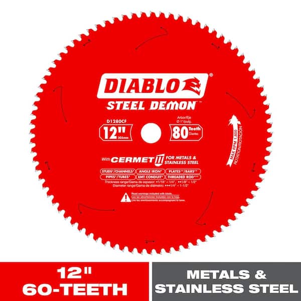 12in. x 60-Teeth Steel Demon Cermet II Saw Blade for Medium Metal