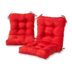 Solid Salsa 21 in. x 42 in. Outdoor Dining Chair Cushion (2-Pack)