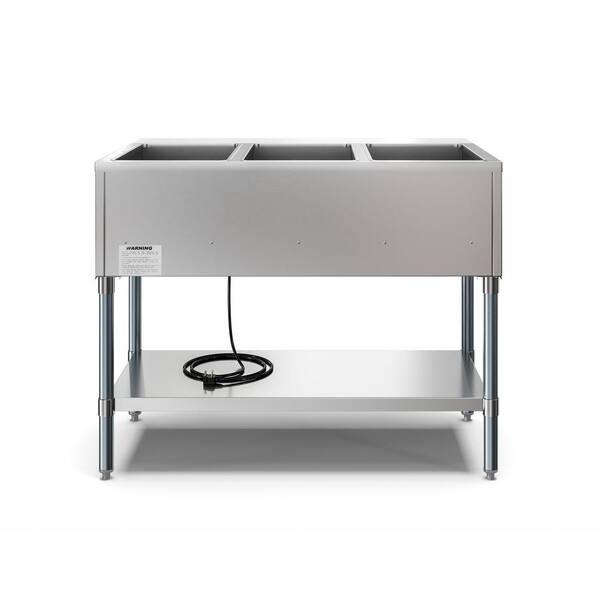 VEVOR 3-Station Commercial/Residential Buffet Server Stainless Steel | BWTCXTC3C00000001V1