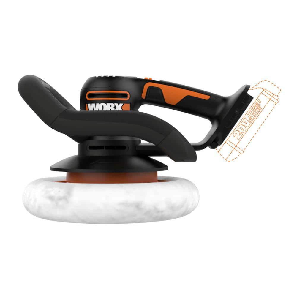 Worx Power Share 20-Volt 10 in. Orbital Polisher & Buffer with Extra  Bonnets (Tool Only) WX856L.9 - The Home Depot