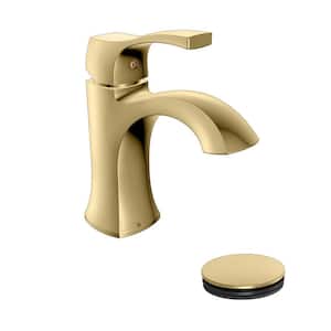 Bryson Single-Handle Single-Hole Bathroom Faucet in Matte Gold