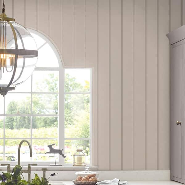 Laura Ashley Chalford Wood Panelling Dove Grey Wallpaper