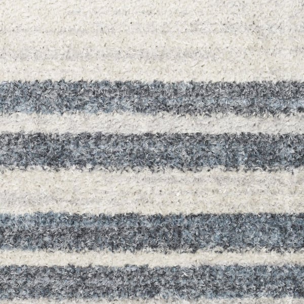 2 X 10 White Geometric WashableArea RugRunner Rug