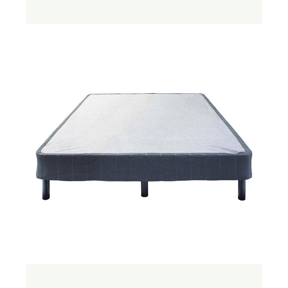 Twin Black Metal Foldable Mattress Foundation with Legs
