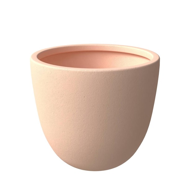Leisuremod Dahlia Modern 16 in. Terracotta Fiberstone and Clay Tapered Round Planter for Indoor and Outdoor