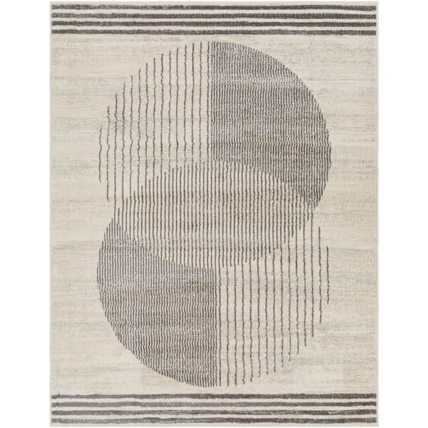 Livabliss Floransa Middle Gray Modern 5 ft. x 7 ft. Indoor Area Rug