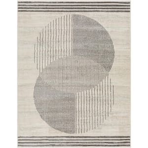 Floransa Middle Gray Modern 9 ft. x 12 ft. Indoor Area Rug