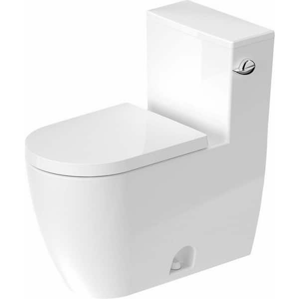 Duravit ME by Starck 1-piece 1.28 GPF Single Flush Elongated Toilet in. White (Seat Not Included )