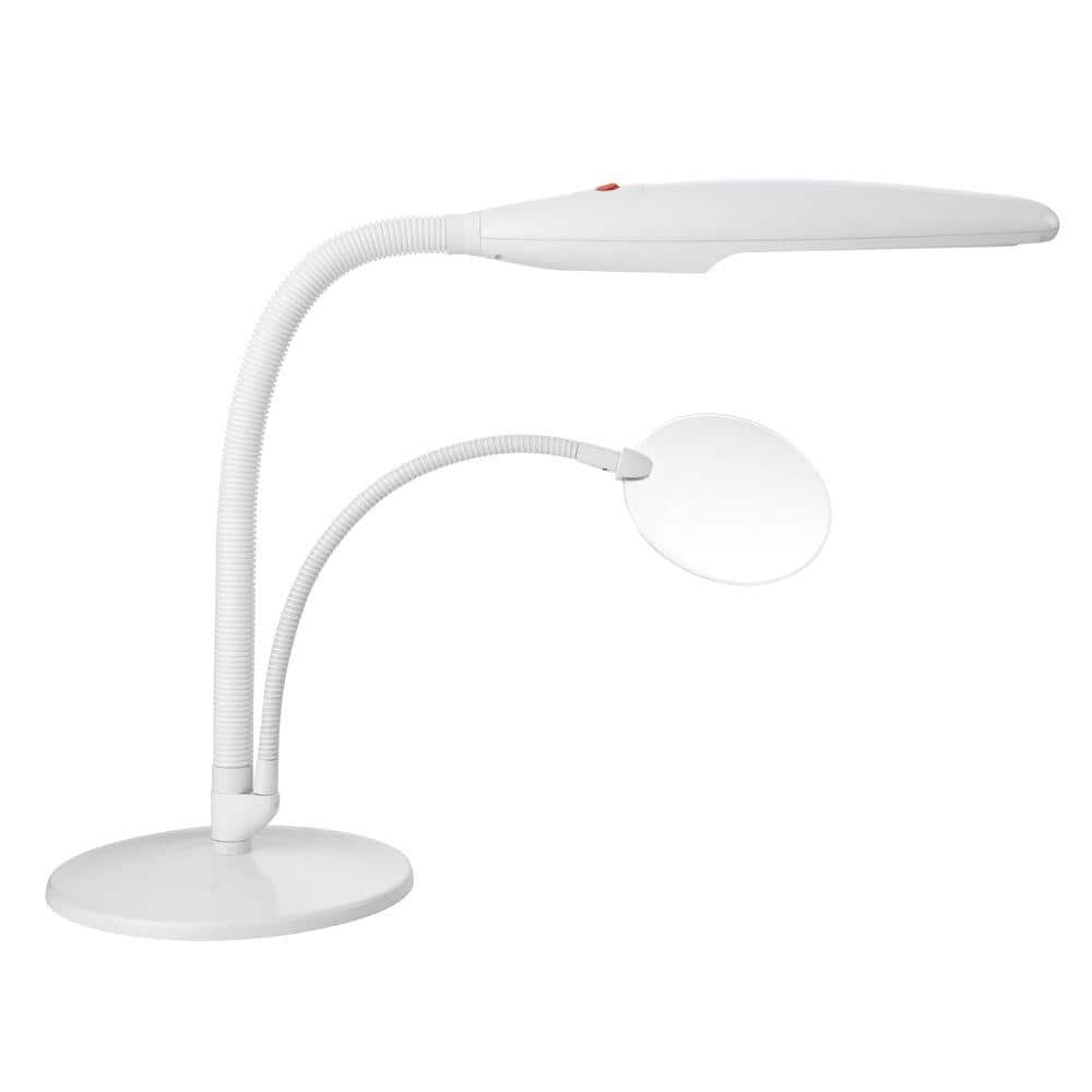 Daylight 17 5 In White Easy Twist Table Top Lamp U23020 01 The Home Depot