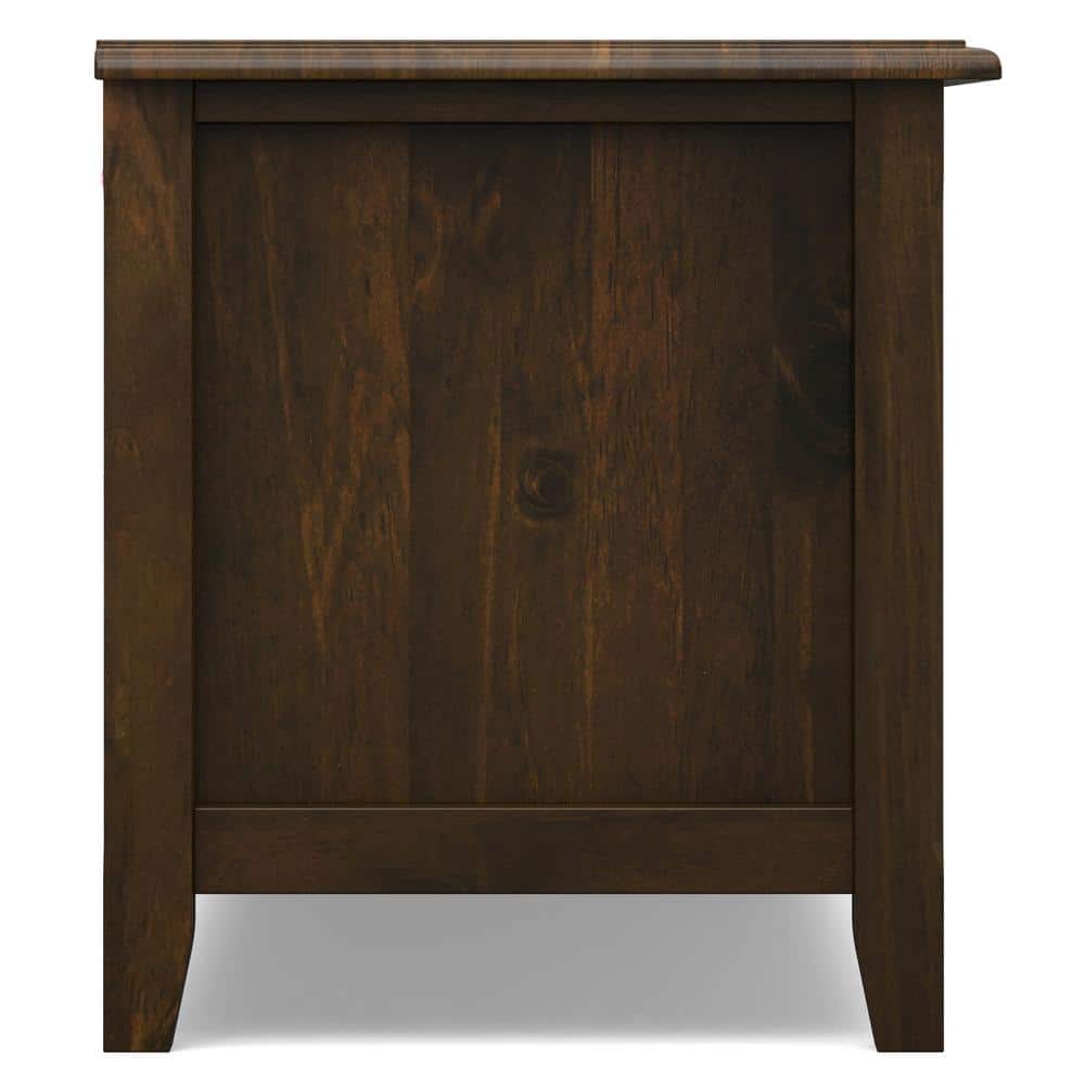 Burlington Mahogany Brown 72'' Solid Wood TV Media Stand
