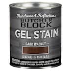 Half Pint Oil-Based Satin Interior Butcher Block Wood Gel Stain in Dark Walnut