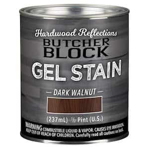 1 Pint Oil-Based Butcher Block Interior Wood Gel Stain in Dark Walnut